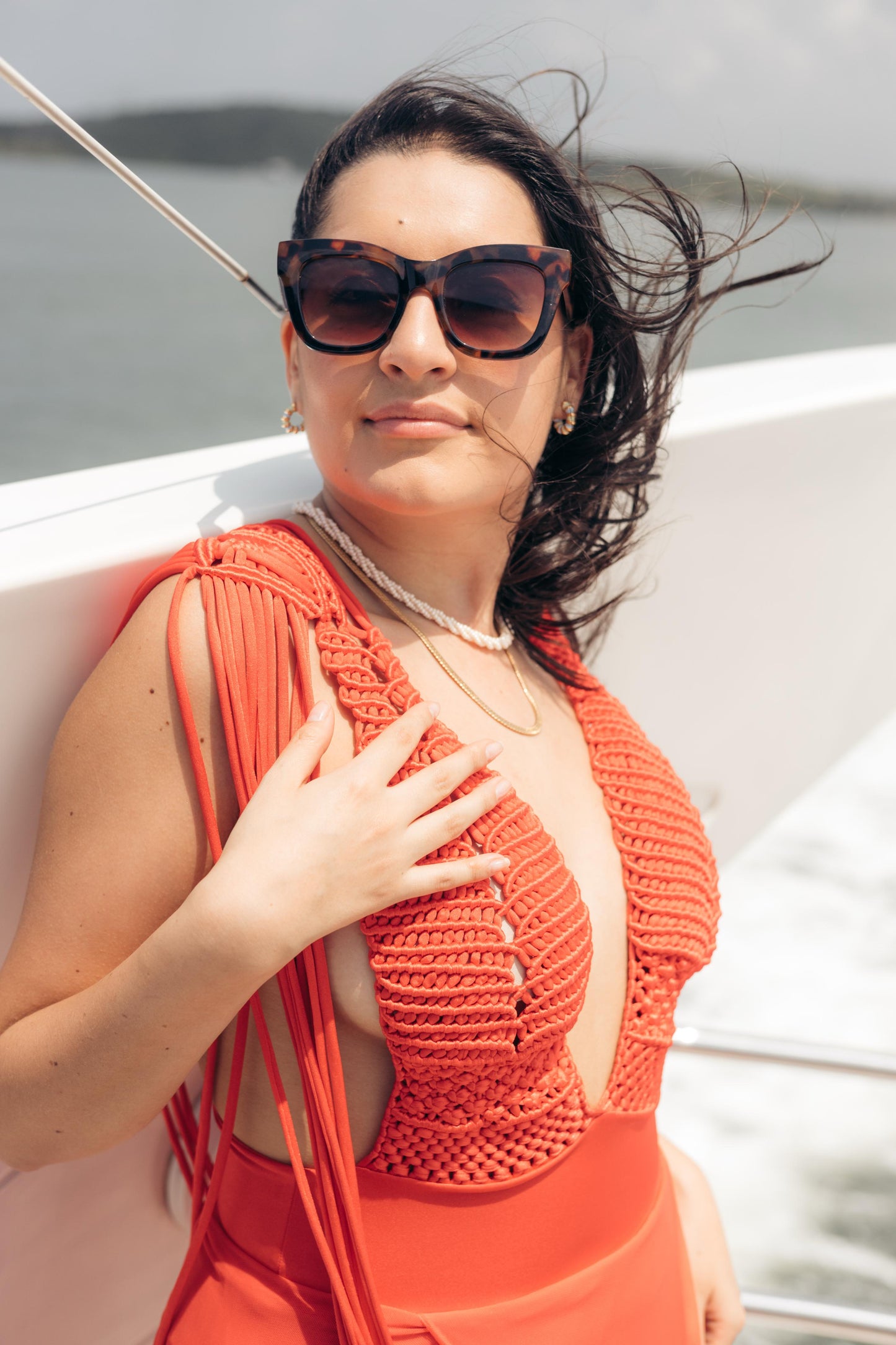 Coral One-Piece Dress